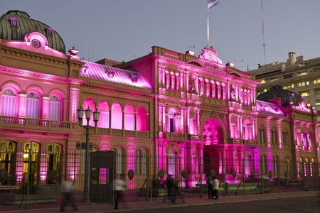 Pink House lights
