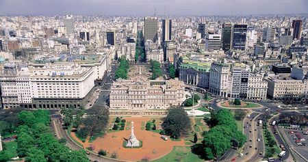 Plaza de Mayo bird's eye view