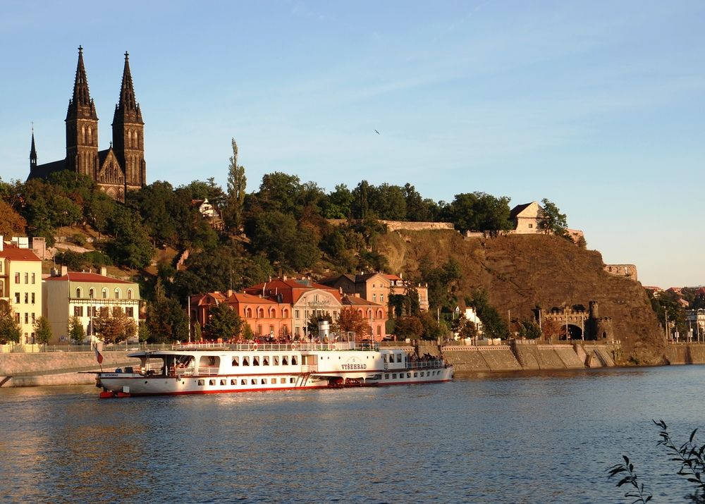 View of Vysehrad from Vltava River